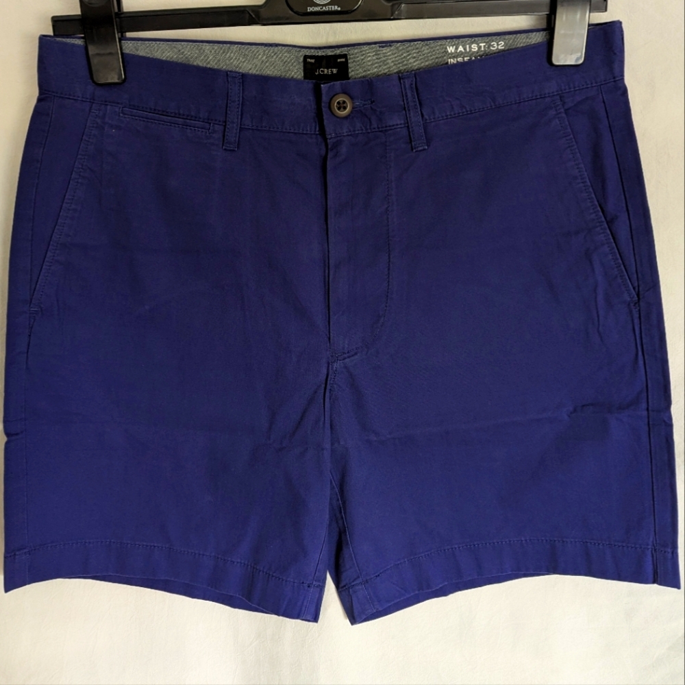 J. Crew Chino 7" Shorts Parisian Blue 32" Waist New